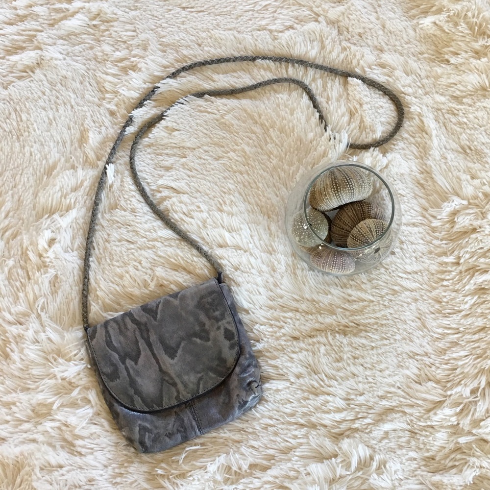 Banana Republic • purple snakeskin crossbody purse